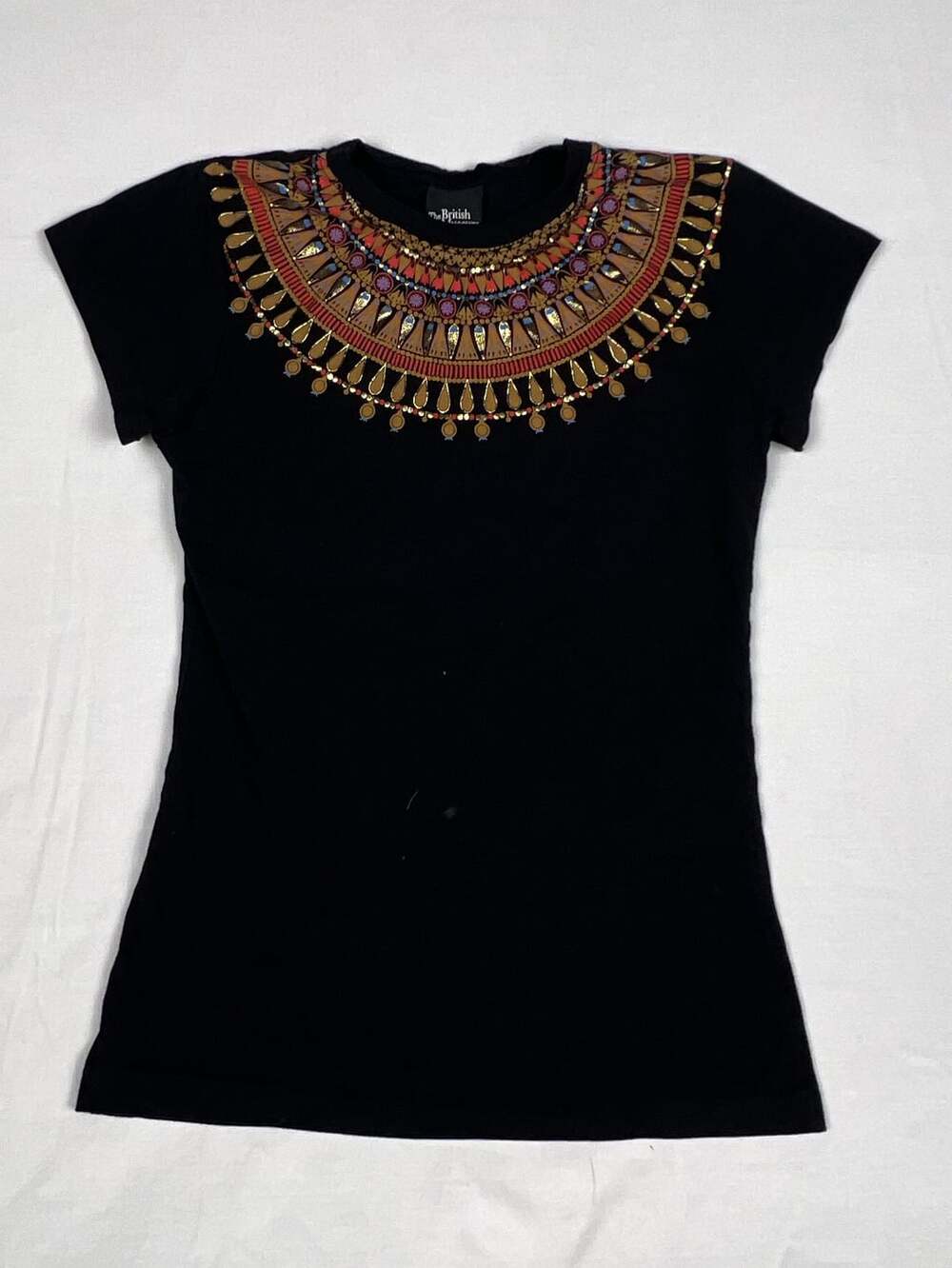 The British Museum Egyptian Collar T-Shirt Size L Black